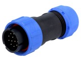 Conector circular tată 12 pini IP68, 5A, 400V - WEIPU SP2110/P12II-1N