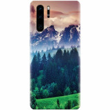 Husa silicon pentru Huawei P30 Pro, Forest Hills Snowy Mountains And Sunset Clouds