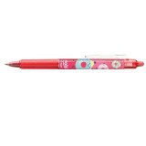 Roller Pilot Frixion Clicker Fancy 0.7 mm varf mediu albastru corp roz