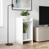 vidaXL Suport pentru plante cu raft Alb 30 x 30 x 60 cm Lemn prelucrat 899594