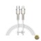 Cablu Date si Incarcare USB-C - Lightning Baseus Cafule Metal Series 20W 2m Alb CATLJK-B02