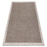 Covor sisal Floorlux 20401 Cadru taupe si şampanie, 240x330 cm