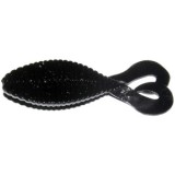 Grub Hide Up Stagger Wide Twintail 2.2&quot;, 109 Black Solid, 5.6cm, 8buc/pac