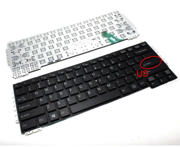 Tastatura Fujitsu Siemens LifeBook T937 layout US fara rama enter mic, Siemens LifeBook U904 layout US fara
