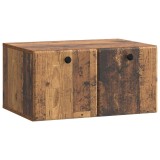 vidaXL Oglindă TV montată pe perete Lemn vechi 59,5 x 41 x 30 cm 899193