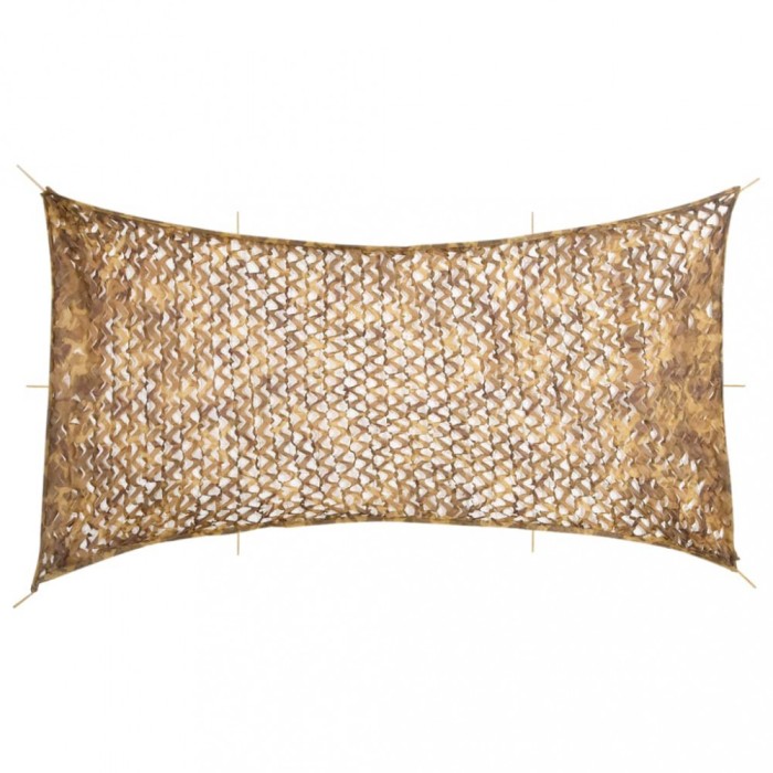 vidaXL Plasă de camuflaj cu geantă de depozitare, nisipiu, 708x423 cm