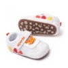 Adidasi albi cu portocaliu - Leaves (Marime Disponibila: 3-6 luni (Marimea 18
