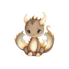 Sticker decorativ Dragon, Maro, 62 cm, 3464ST foto
