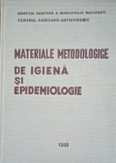 Materiale metodologice de igiena si epidemiologie Andrei Kelemen - 1981