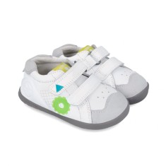 Adidasi Primii Pasi pentru Copii Biomecanics, Alb, marime 22 22, Alb, 18-24 luni, Unisex foto