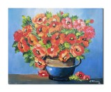 Cumpara ieftin Tablou cu maci regali pictat manual, Beatitudine, 50x40cm ulei pe panza, Constantin Feraru