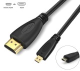 Cablu micro HDMI la HDMI, DeTech, 1.5m, tata, negru