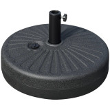 Cumpara ieftin Suport pentru umbrela 38-48 mm, rotund, HDPE si otel, negru, 51x28 cm, ART