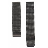 Curea de ceas metalica, bratara tip plasa din metal, 20 mm x 18 cm, negru - 300X20NEGRU