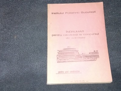 INDRUMAR PENTRU CANDIDATII LA CONCURSUL DE ADMITERE 1980 foto