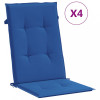 Perne scaun spatar &icirc;nalt, 4 buc., albastru, 120x50x3 cm, textil GartenMobel Dekor, vidaXL