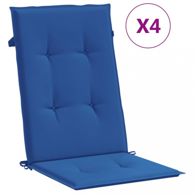 Perne scaun spatar &amp;icirc;nalt, 4 buc., albastru, 120x50x3 cm, textil GartenMobel Dekor foto