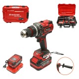 Masina de gaurit si insurubat cu percutie 21V, 180Nm, 2x4Ah, brushless