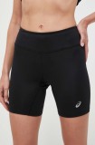 Asics pantaloni scurți de alergare Core Sprinter culoarea negru, neted, high waist