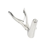 Plug anal MR. STEEL Sims Rectal Speculum, &icirc;n formă de specul, din oțel inoxidabil, lungime 17 cm, argintiu