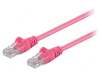 Patch Cord U/UTP 5e Roz 0.5m PVC foto