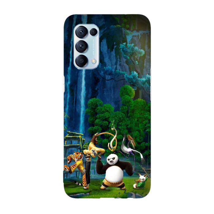 Husa compatibila cu Oppo A72, Viceversa, model Kung fu panda masters, Silicon, TPU