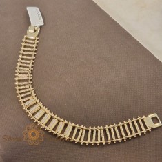 Bratara Imperiala , placata aur 14K, design geometric, 19 cm
