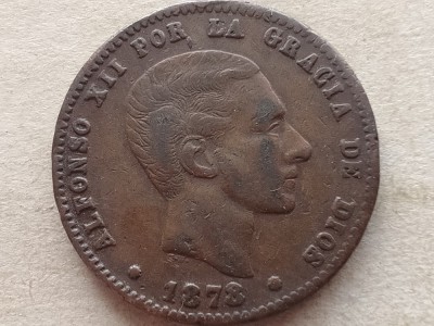 SPANIA-10 CENTIMOS 1878 foto