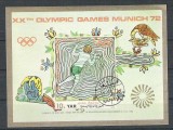 Yemen 1971 Sport, imperf. sheet, used L.104