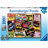 Cumpara ieftin PUZZLE MASINI DE CURSE, 100 PIESE, Ravensburger