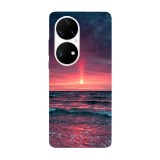Husa compatibila cu Huawei Nova 8i model Black sea sunset, Silicon, TPU, Viceversa