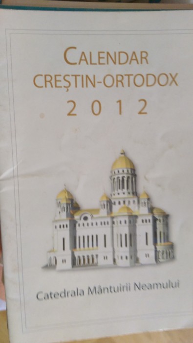 Calendar crestin ortodox 2012