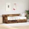 Pat extensibil cu sertar Lemn vechi Lemn ingineresc 75 x 190 cm