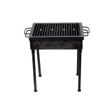 Gratar metalic pe carbuni 40x30 cm cu picioare demontabile si aerisire laterala