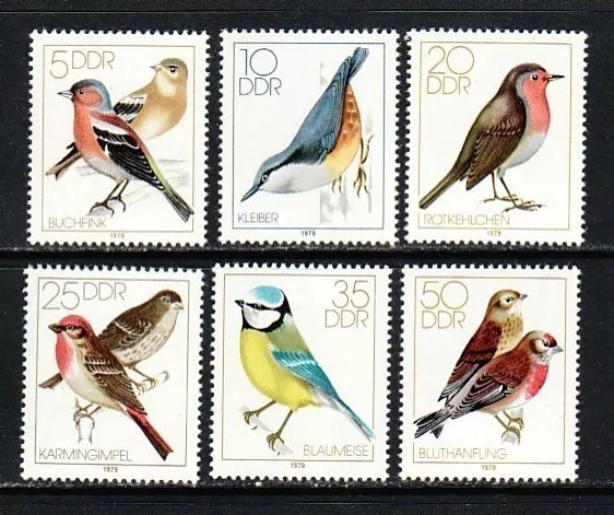 DDR 1971 - Păsări c&acirc;ntătoare, serie neuzata