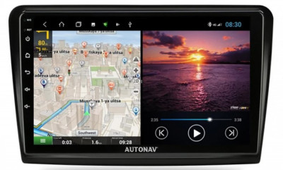 Navigatie Skoda Superb 2 2013-2015 AUTONAV ECO Android GPS Dedicata, Model Classic, Memorie 16GB Stocare, 1GB DDR3 RAM, Display 10&amp;quot; Full-Touch, WiFi, foto