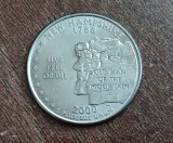 M3 C50 - Quarter dollar - sfert dolar - 2000 - New Hampshire - P - America USA