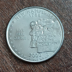 M3 C50 - Quarter dollar - sfert dolar - 2000 - New Hampshire - P - America USA
