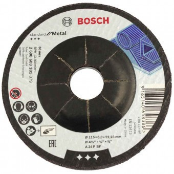 Disc de degrosare cu degajare Standard for Metal A 24 P BF, 115mm, 22,23mm, 6 - 3165140658386 foto