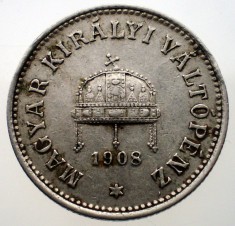 1.556 UNGARIA 10 FILLER 1908 foto