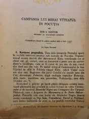 Ion I. Nistor, Campania lui Mihai Viteazul in Pocutia, comunicare 1943