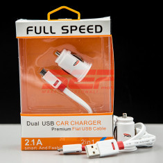 Incarcator auto Dual USB micro-USB 2,1A foto