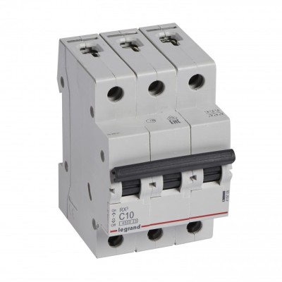 Siguranta automata 10A 3P C 4,5ka Legrand RX3 419706 foto