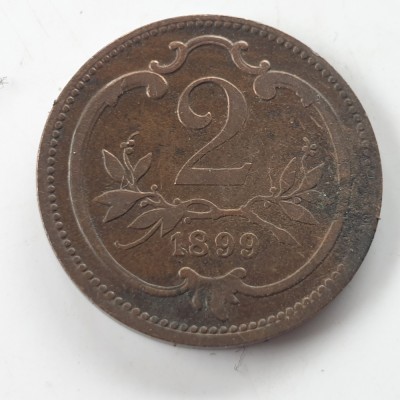 Austria 2 heller 1899 foto