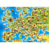 Puzzle educational CastroLand cu 212 piese, Harta Europei, 40 x 46 cm, 7 ani +, Oem