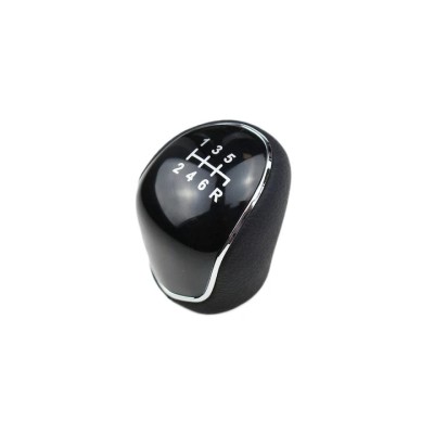 Nuca schimbator de viteze Emzone, Compatibil cu Ford Mondeo/S-MAX/C-MAX, 6 trepte, Piele/ABS, Negru foto