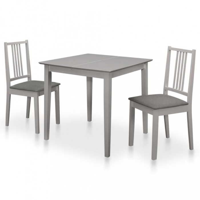 vidaXL Set mobilier de bucătărie, 3 piese, gri, MDF