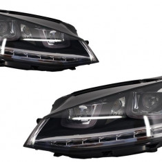 Faruri 3D LED Volan Dreapta compatibil cu VW Golf VII (2012-2017) R-Line LED Semnalizare Dinamica HLVWG7RLLEDFWRHD