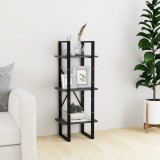 Gossi biblioteca cu 3 rafturi, gri, 40x30x105 cm, lemn masiv de pin