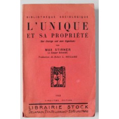 L &#039;UNIQUE ET SA PROPRIETE par MAX STIRNER , 1922